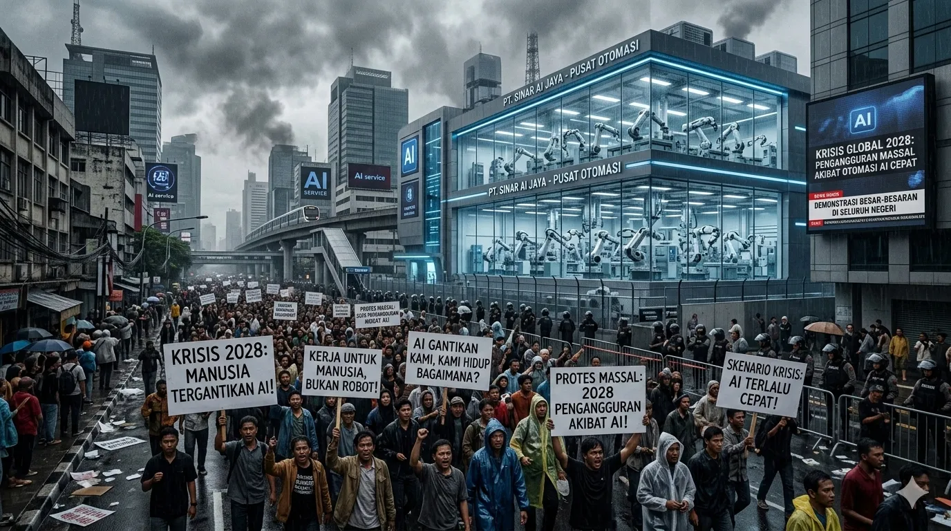 Inilah Skenario Krisis 2028 saat AI Gantikan Manusia Terlalu Cepat